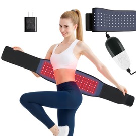 Red Light Therapy Belt (47"x6.73") with Smart Controller, 3 Modes, USB Power, and Breathable Premium Leather