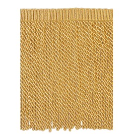 DÉCOPRO 9" (22.5cm) Long Traditional Bullion Fringe Trim with Fancy Knitted Header (Style# BFS9) Light Gold #B7 (Light Yellow Gold) Sold By The Yard (36"/3 ft/0.9m)