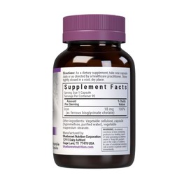 Bluebonnet Nutrition, Chelated Iron, 18 mg, 90 Vcaps by Bluebonnet Nutrition