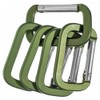Paracord Planet Rectangle Carabiner, Olive Drab, 20 Pack - Aluminum