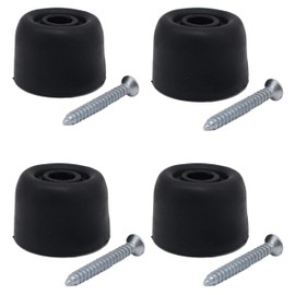 Rubber Door Stop Black Pack of 4