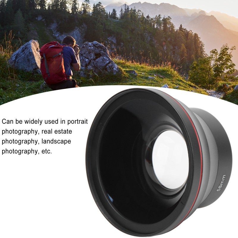 58mm 0.43X Wide Angle Lens Optical Glass Camera Lens with