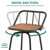 YITAHOME Outdoor Bar Stools Set of 2 Swivel Barstools, 24"
