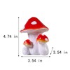 SHAODIE Outdoor Mushroom Sculpture Decorative Garden Mushroom Ornament, Red and