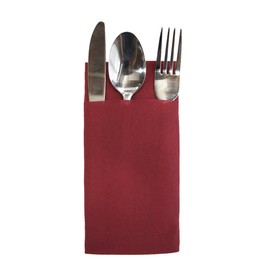 Sassafras Airlaid Paper Table Linens™ Pocket Napkins - Burgundy