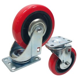 수리 우레탄바퀴 5인치 360도회전 카트 DIY 플라스틱바퀴 캐스터 보조 고무바퀴 수레 Repair Urethane Wheels 5-inch 360-degree Rotating Cart DIY Plastic Wheels Caster Auxiliary Rubber Wheels Trolley