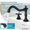 gotonovo 3 Hole Matte Black Bathroom Sink Faucet with Pop