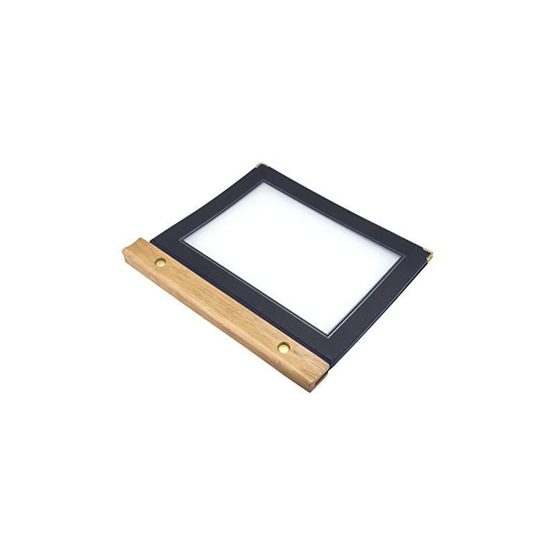 Securit A5 Wood Range Menu Card with 2 Inserts, Blue