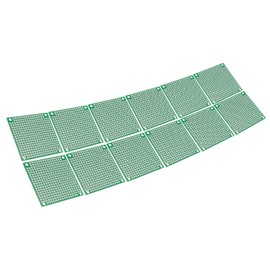 PATIKIL 2" x 2" PCB Board Circuit, 12 Pcs Single Sided Prototype Solder Boards for DIY Soldering and Electronic Project Circuit Boards Solderable Breadboard, Green