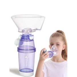 Clinivox Inhaler Spacer for Children, Spacer for Inhaler with Anti-Static Chamber, Detachable Design, Easy Cleaning, BPA-Free Liquid Silicone Mask, Enhanced Medication Delivery, Durable & Child-Safe Design