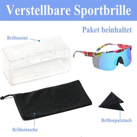 AP2 Cycling Glasses, Cycling Glasses, Sunglasses for Men and Women, Quick Glasses, Polarised Sunglasses, UV400, Sports Glasses, Cycling Glasses, for Outdoor Activities such as Cycling, Running, Glof