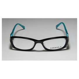 Koali 7006s Womens/Ladies Designer Full-rim Eyeglasses/Spectacles (49-16-135, Black/Teal)