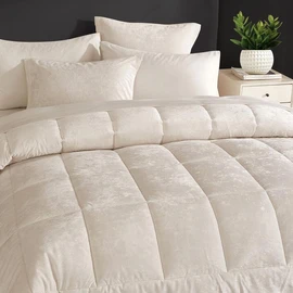 HYPREST Velvet Comforter King,3 Pcs Luxury Elegant Velvet Duvet,Ultra Soft White Bedding Comforter Sets