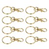 100PCS Gold Lobster Claw Clasp with Key Rings Rustproof Metal