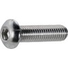 TRUSCO B128-1025 Hex Socket Button Bolts, Stainless Steel, M10 x 25, Pack of 6