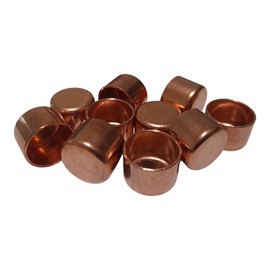 10mm End Feed Stop End - Pack of 10 | Copper Pipe Fittings for Hot, Cold & Central Heating