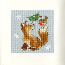 Bothy Threads Christmas Friends Christmas Card Cross Stitch Kit
