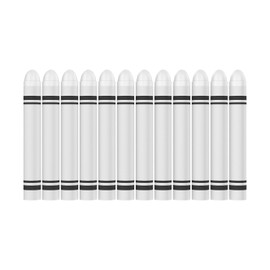 12PCS Non-toxic Dustless White Chalk for Kids, Sidewalk Chalk for Toddler, Dust-free & Washable Chalk - Art Tool for Kids Blackboard Children Drawing Writing（White）