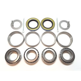 (Set of 2) WPS Trailer Axle Hub Wheel Bearing Kits L44643 L44610 Spindle 1.000'' (1-Inch) Grease Seal 12192TB I.D. 1.249'' for 2000# EZ Lube Axles