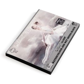 Paul Rubens Watercolor Block, 140lb/300gsm Artist Quality Watercolor Paper Pad Acid Free Cold Pressed, 50% Cotton Rag, Sized 7.6” x 5.3”, 20 Sheets