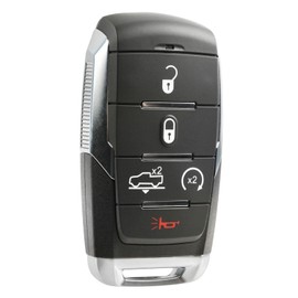 USA Remote Key Fob Fits 2019-2023 Ram 1500 Pickup 5-Button Smart Key PN: 68291690AE OHT-4882056 Air Suspension Silver Stripe