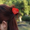 Red Heart Claw Clips,Small Heart Shape Hair Clips Heart Hair