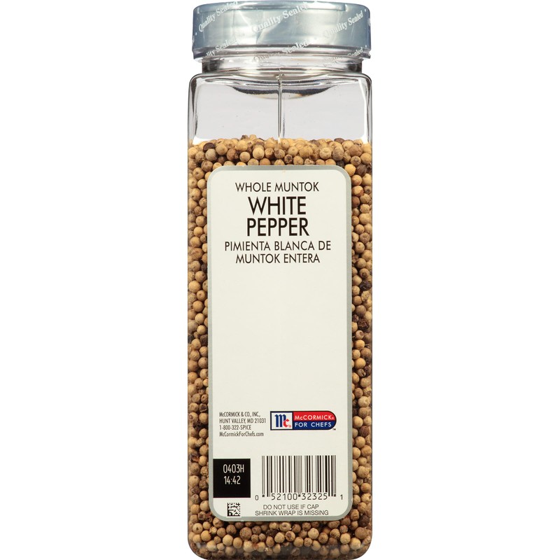 McCormick Culinary Whole Muntok White Pepper, 20 oz - One