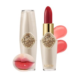 Lynlyulinger Color Changing Lipstick, Warm Color Changing Lipstick, Long Lasting, Natural Color, Highly Moisturizing, Non-Sticky, Non-Drying, Plant-Derived, For Sensitive Skin, No Additives, Plump