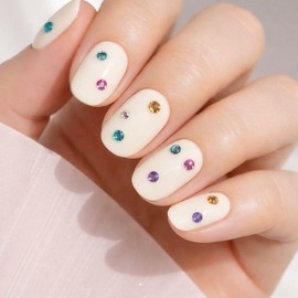 07:00AM, warmth filling the blank space |Jewel parts nail - Coffin Egg / 07:00AM, 여백을 채운 온기 | 보석 파츠 네일 - 코핀에그