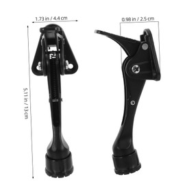 TEHAUX 1 Pedal Door Stop Keep Door Open Door Stop with Holder Door Stop Korea Modern Door Stopper Spring Door Stop Gate Stop Door Holder Kick Door Stopper Zinc Alloy Black