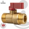 tecuro Mini Ball Valve on Both Sides Male Thread G