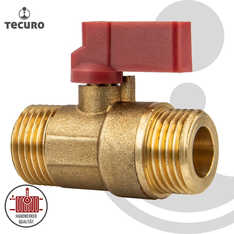 tecuro Mini Ball Valve on Both Sides Male Thread G