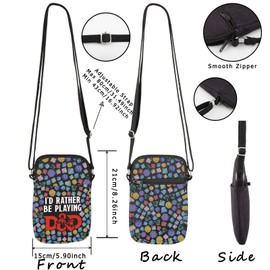 RPG Game Gift I'd Rather Be Playing D&D Makeup Bag D&D Gamer Gift Gaming Lover Gift Travel Zipper Pouch (Playing D D CR EU)