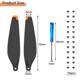 GVSS 16 Pieces Propellers for DJI Mini 3 Pro, Propeller Accessories for Drone, Interchangeable, Low Noise with Screwdriver and 24 Screws to Improve Your Flying Experience