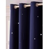 Vertbaudet Blackout Curtain with Cut-Out Stars Navy 135 x 180