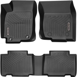 OEDRO Floor Mats Compatible for 2013-2018 Toyota RAV4 Standard Models, Unique Black TPE All-Weather Guard Includes 1st and 2nd Row: Front, Rear, Full Set Liners(Standard Models Only)