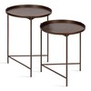 Kate and Laurel Ulani Round Metal Accent Tables, 2 Piece,