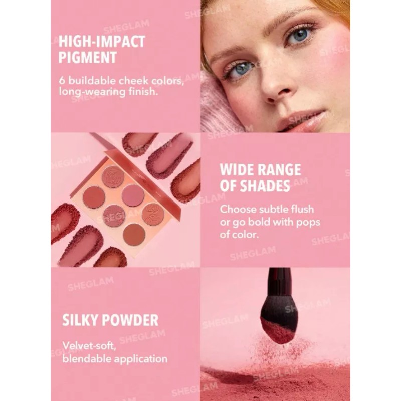 Sheglam Paleta De Rubor Floral Flush 6 Tonos Tono Del
