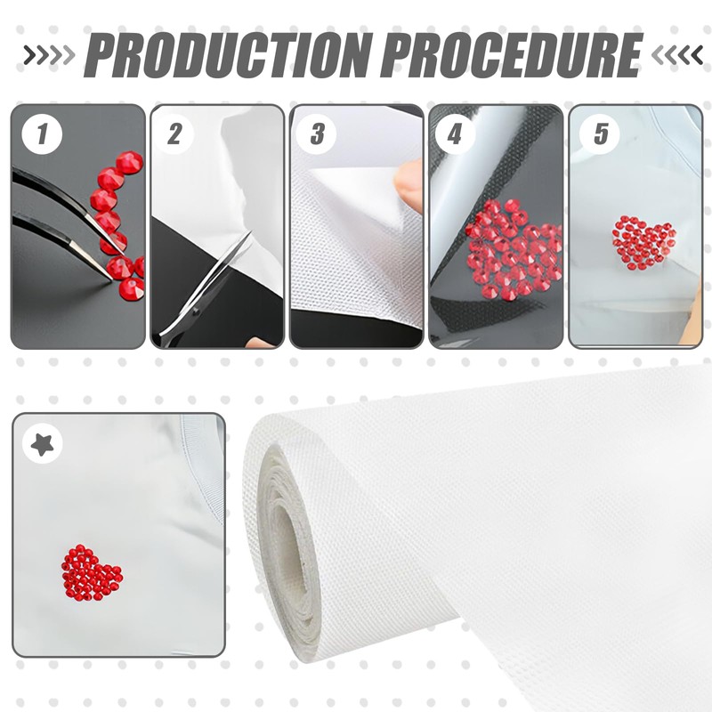 WIYETY Rhinestone Transfer Film Paper 32 cm x 10 m,