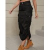 IDEALSANXUN Long Cargo Skirts for Women Trendy 2025 Midi Denim