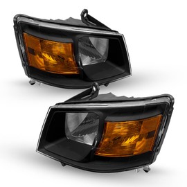 Torchbeam Headlight Assembly, Replacement for Civic 1999-2000, Bumper Headlamp Black Housing Clear Reflector