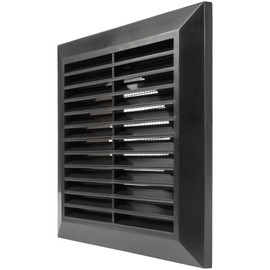 Vent Systems 100mm Outdoor Vent Cover - Bathroom Exhaust Vent Pipe - Outdoor Vent Cover - Vent Keeps Insects, Birds and Rodents - Black 10cm