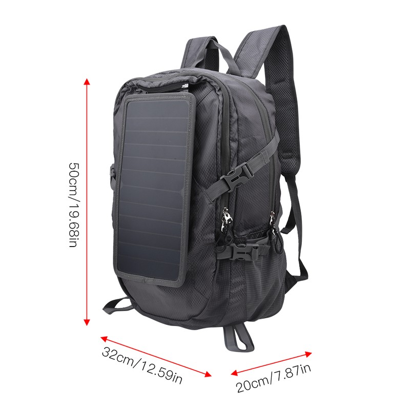 ECE-816 Solar Powered Outdoor Foldable Hiking Backpacks Waterproof Camping Travel