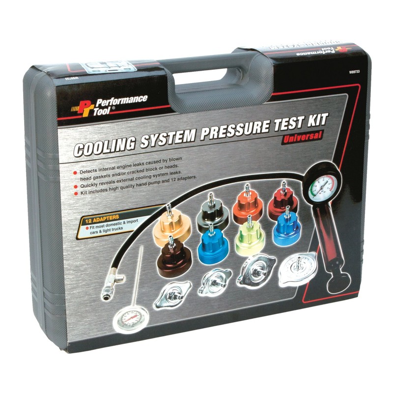 Performance Tool W89733 Cooling System Pressure Tester Kit, black