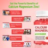 Calcium Magnesium Zinc Gummies with Vitamin D3 & K2, High