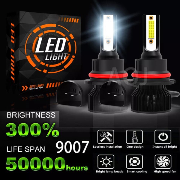 AQJ For Ford Crown Victoria 1998-2011 2pc 9007 LED Headlight