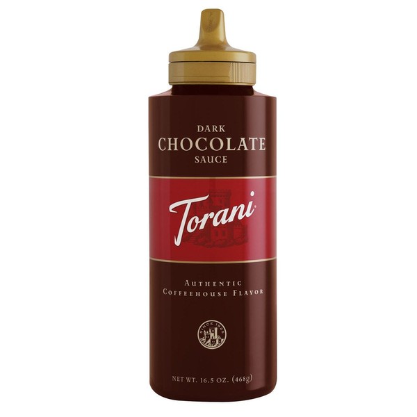 Torani Dark Chocolate Sauce, 16.5-ounce Squeeze Bottles (Pack of 6)