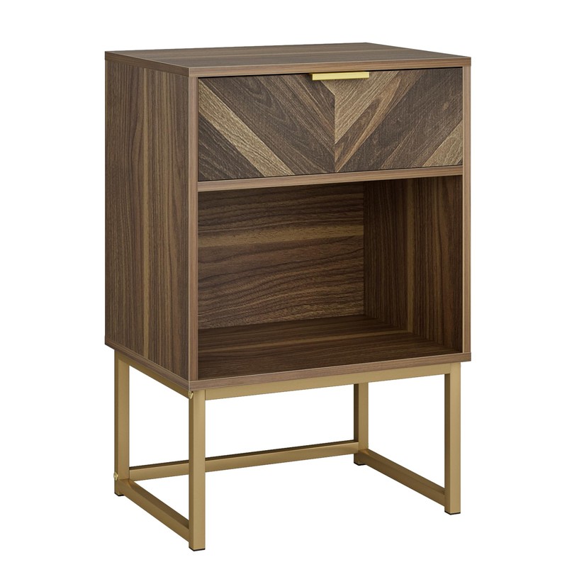 Masupu Nightstand,Modern Night Stand Boho Farmhouse Wood Bedside Table with