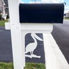 JennyGems Pelican Mailbox Decorative Bracket, Porch Decor, Nautical Coastal Themed,