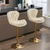 Set 2 Modern Lightweight Bar Stools Chrome Footrest Base Swivel